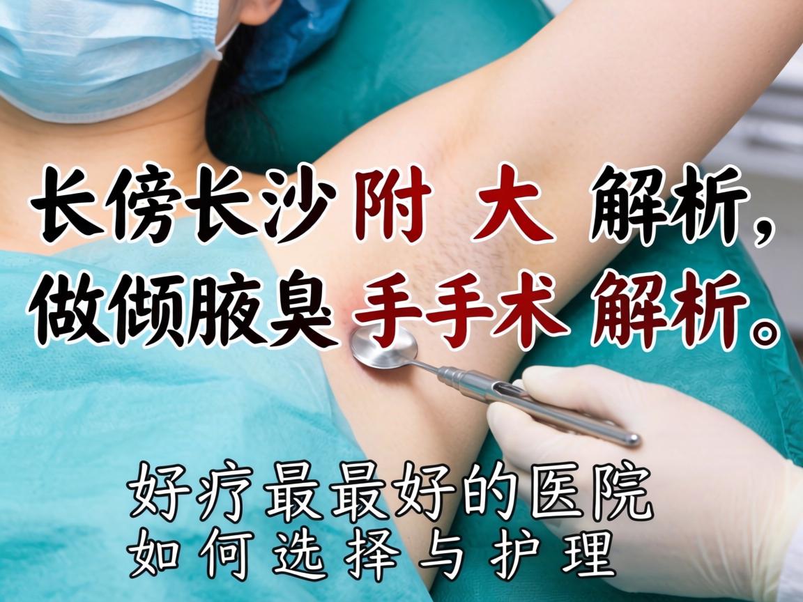 长沙附大解析，长沙做腋臭手术最好的医院如何选择与护理