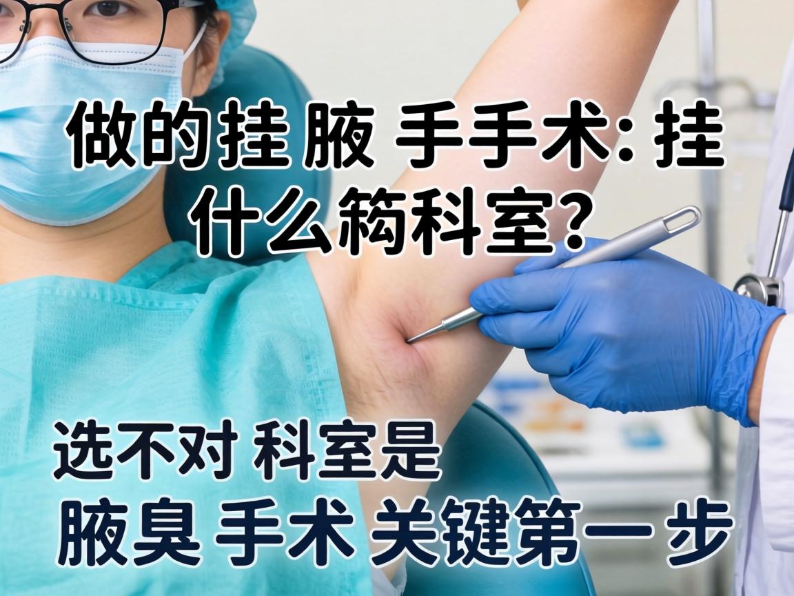 做腋臭手术挂什么科室？选对科室是腋臭手术关键第一步