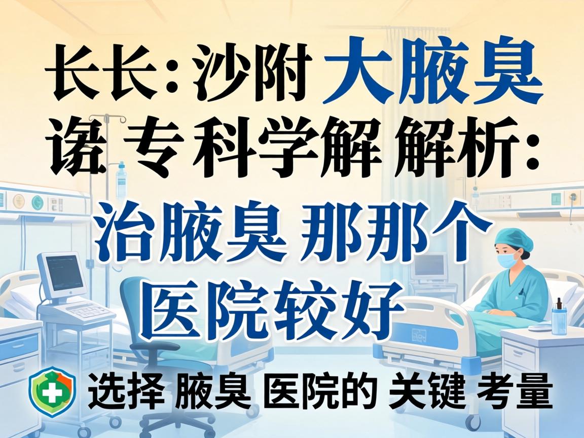 长沙附大腋臭专科解析,治腋臭那个医院较好?选择腋臭医院的关键考量 长沙附大腋臭专科解析,治腋臭那个医院较好?选择腋臭医院的关键考量