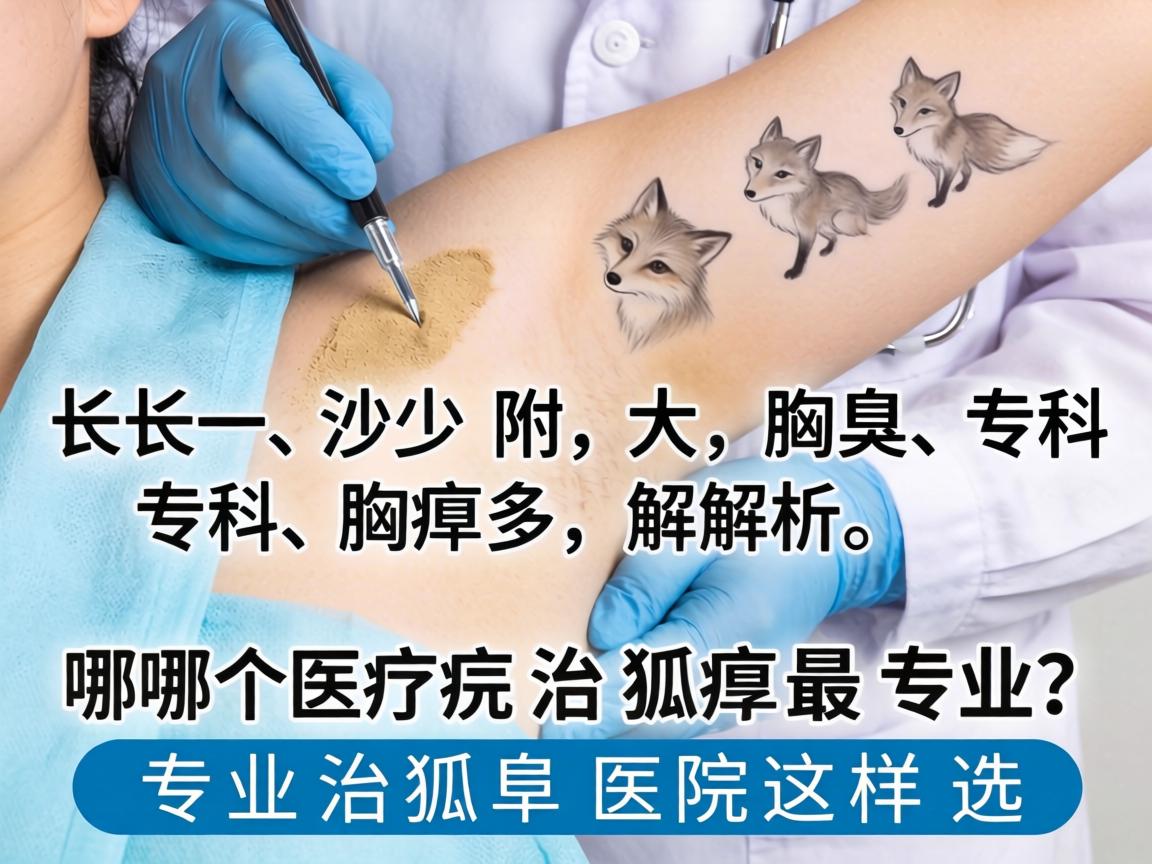 长沙附大腋臭专科解析，哪个医院治狐臭最专业？专业治狐臭医院这样选