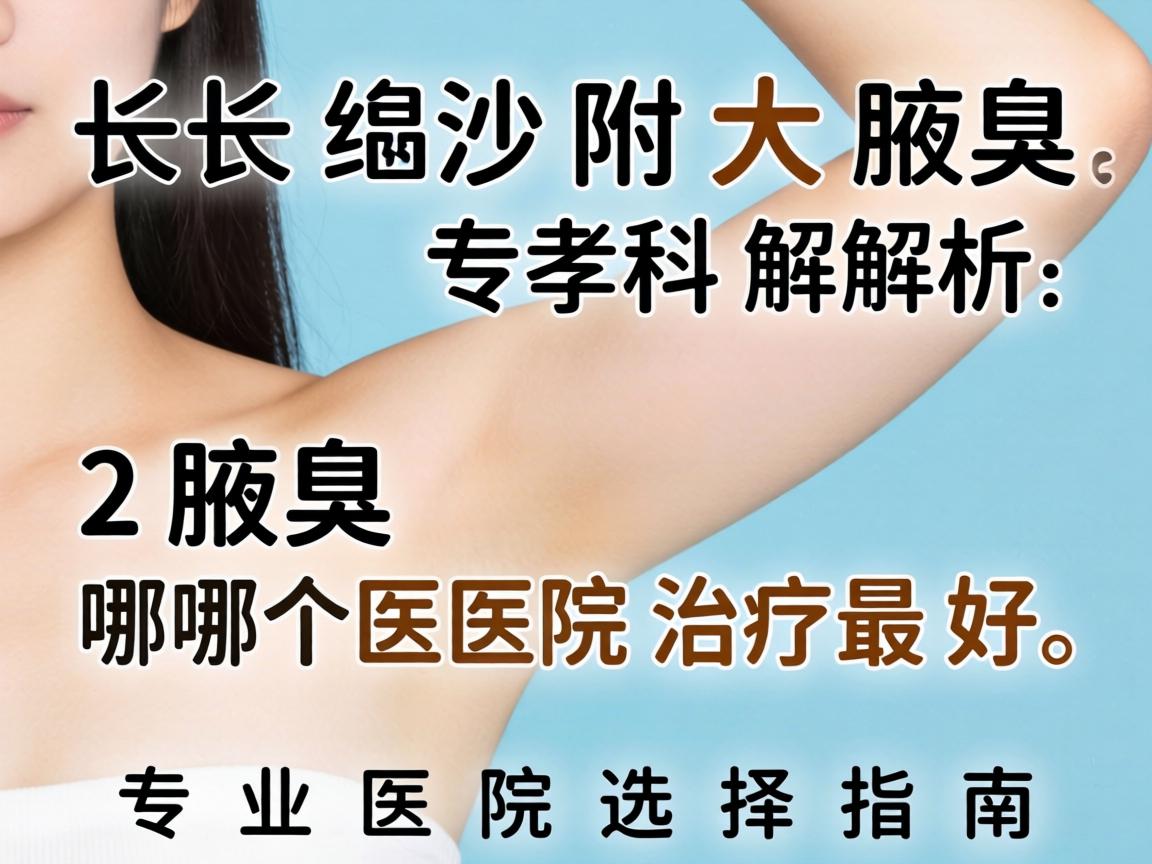 长沙附大腋臭专科解析，腋臭哪个医院治疗最好，专业医院选择指南