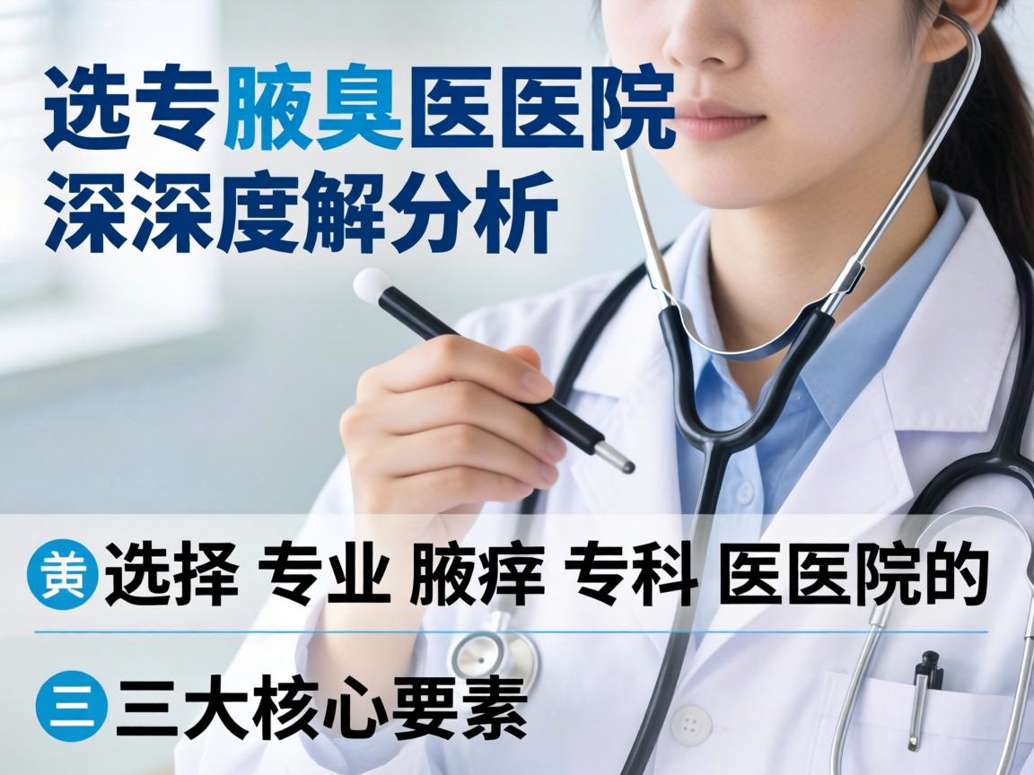 腋臭专科医院深度解析，选择专业腋臭专科医院的三大核心要素