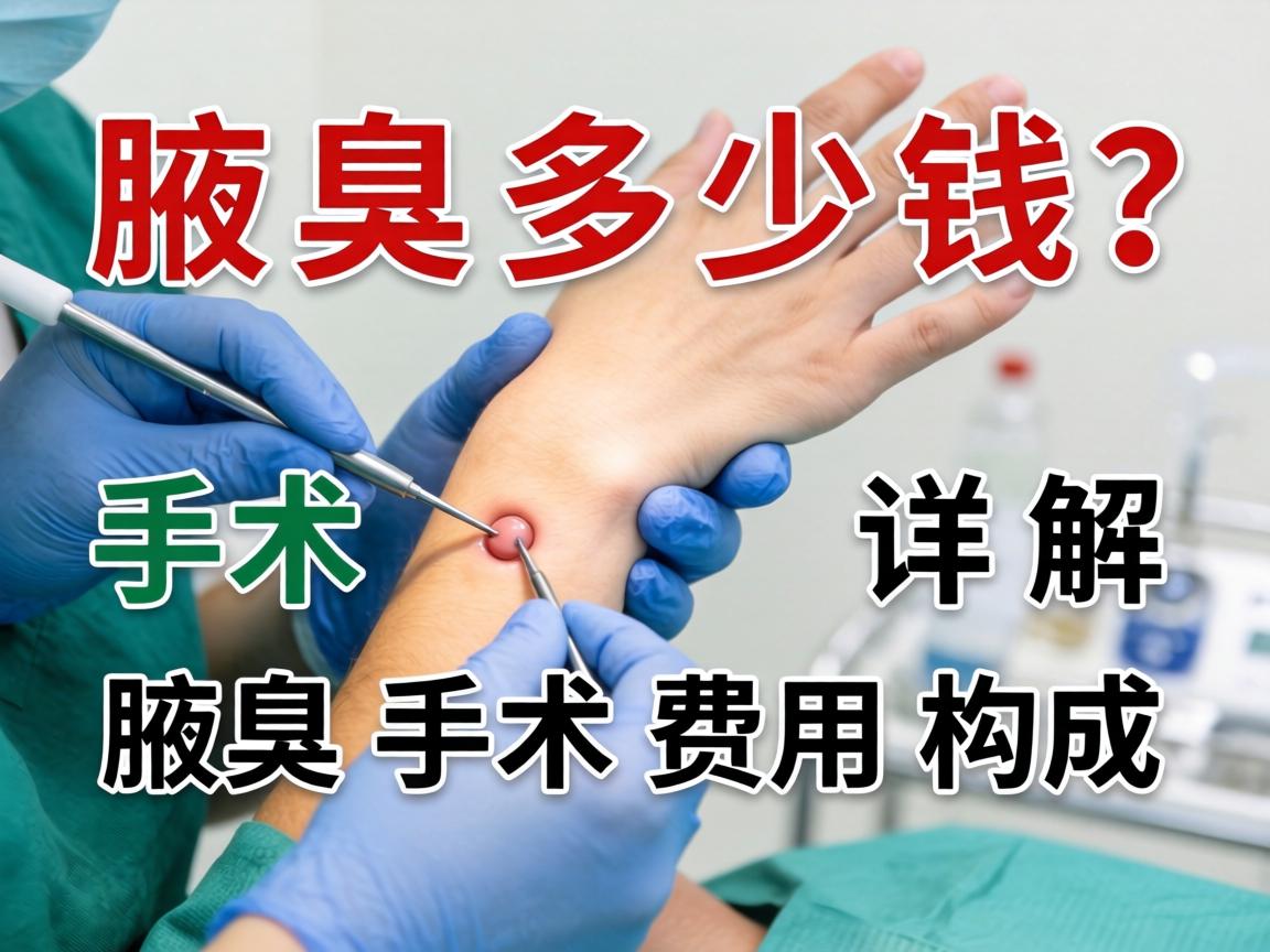腋臭手术要多少钱？详解腋臭手术费用构成