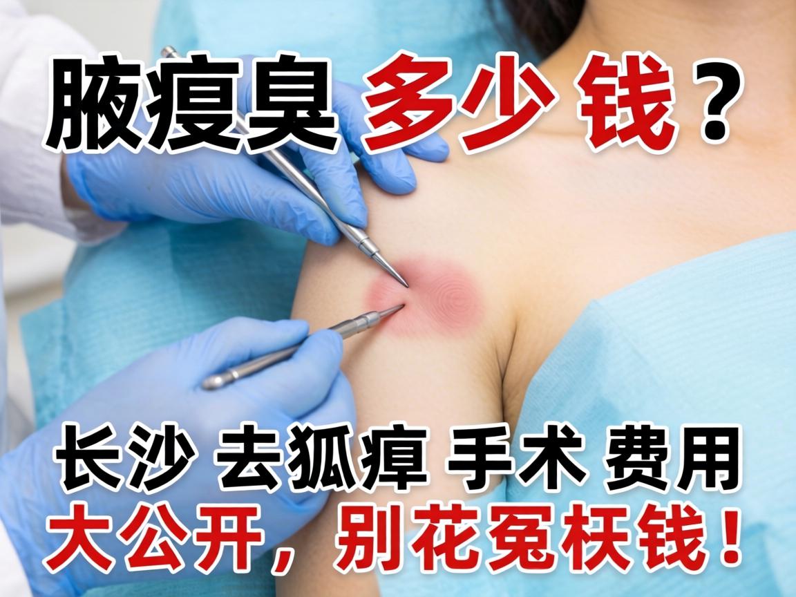腋臭手术多少钱？长沙去狐臭手术费用大公开，别花冤枉钱！