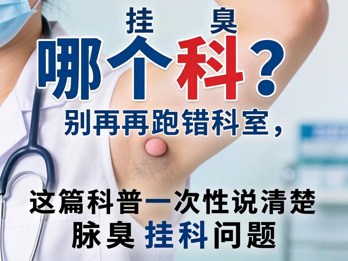腋臭挂哪个科？别再跑错科室，这篇科普一次性说清楚腋臭挂科问题