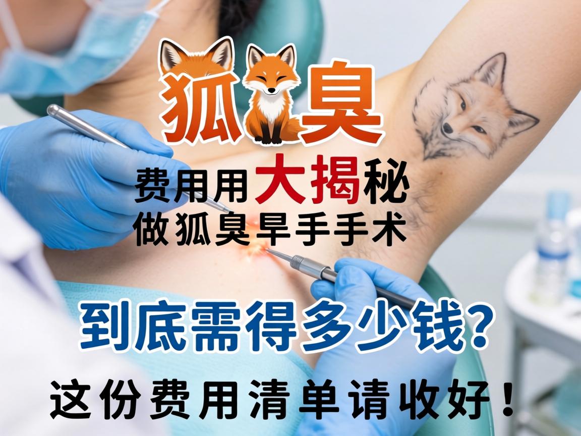 狐臭手术费用大揭秘，做狐臭手术到底需要多少钱？这份费用清单请收好！