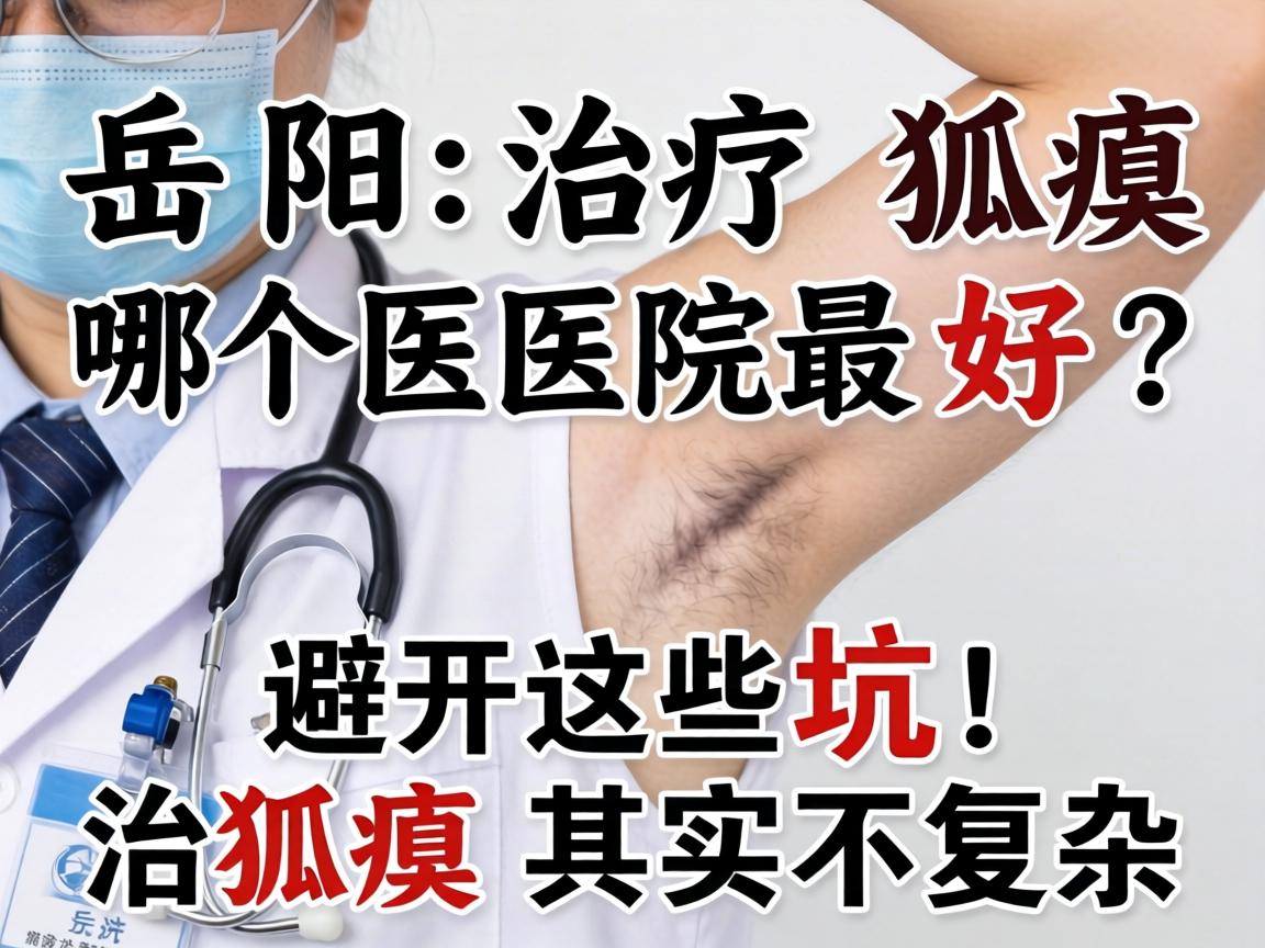 岳阳治疗狐臭哪个医院最好？避开这些坑，治狐臭其实不复杂