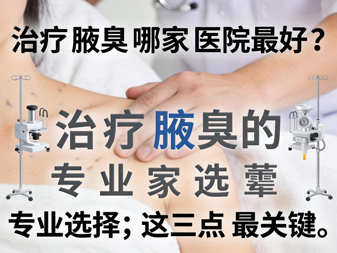 治疗腋臭哪家医院最好？治疗腋臭的专业选择，这三点最关键