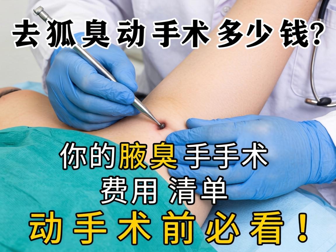 去狐臭动手术多少钱？你的腋臭手术费用清单，动手术前必看！