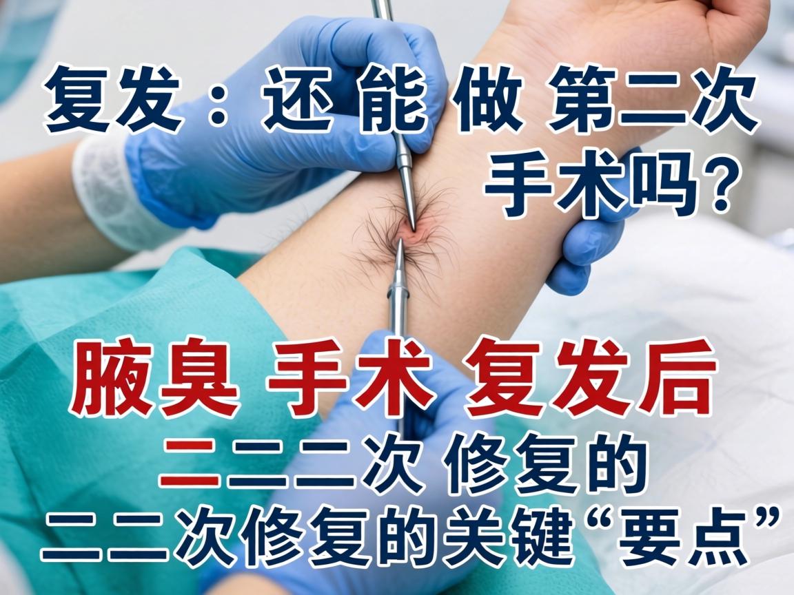 腋臭手术复发还能做第二次手术吗？腋臭手术复发后二次修复的关键要点