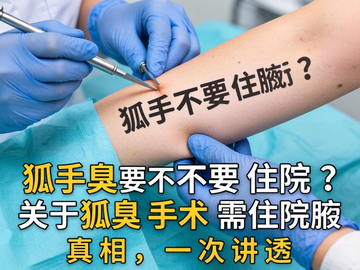 狐臭手术要不要住院？关于狐臭手术需住院的真相，一次讲透