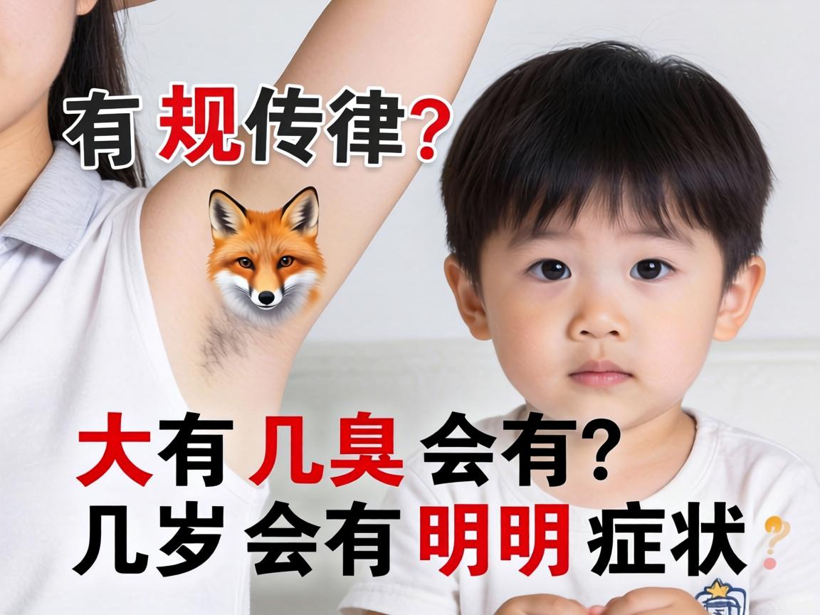 狐臭遗传有规律？大人有狐臭，小孩几岁会有？几岁会有明显症状？