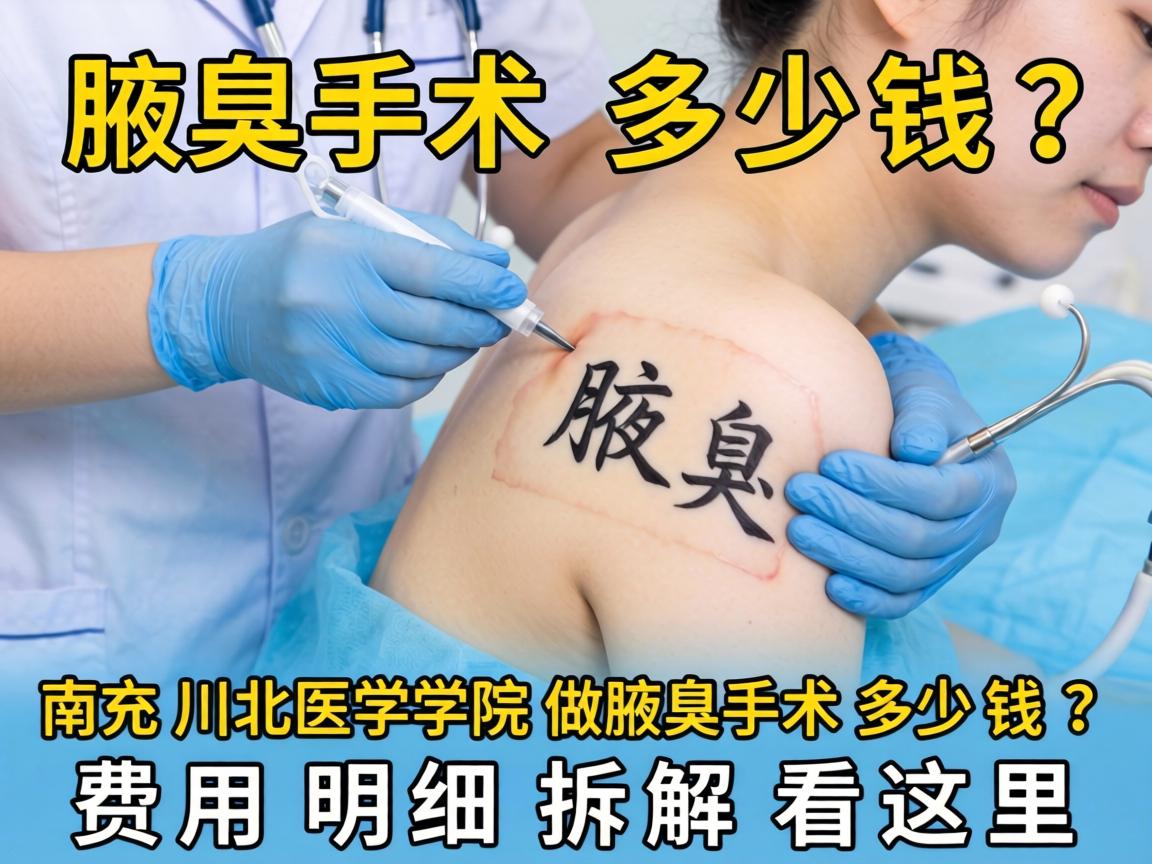 做腋臭手术多少钱？南充川北医学院做腋臭手术多少钱？费用明细拆解看这里