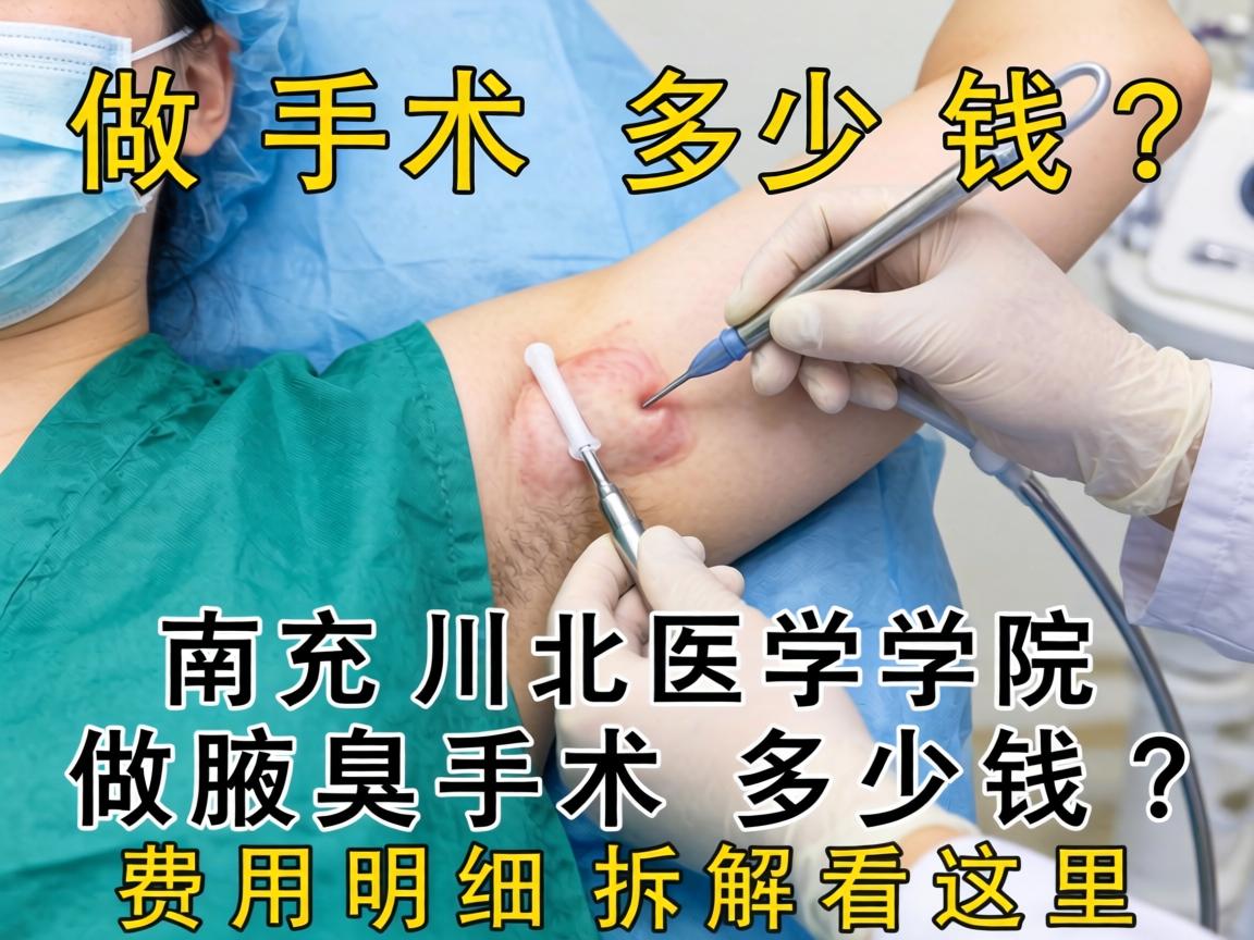 做腋臭手术多少钱？南充川北医学院做腋臭手术多少钱？费用明细拆解看这里