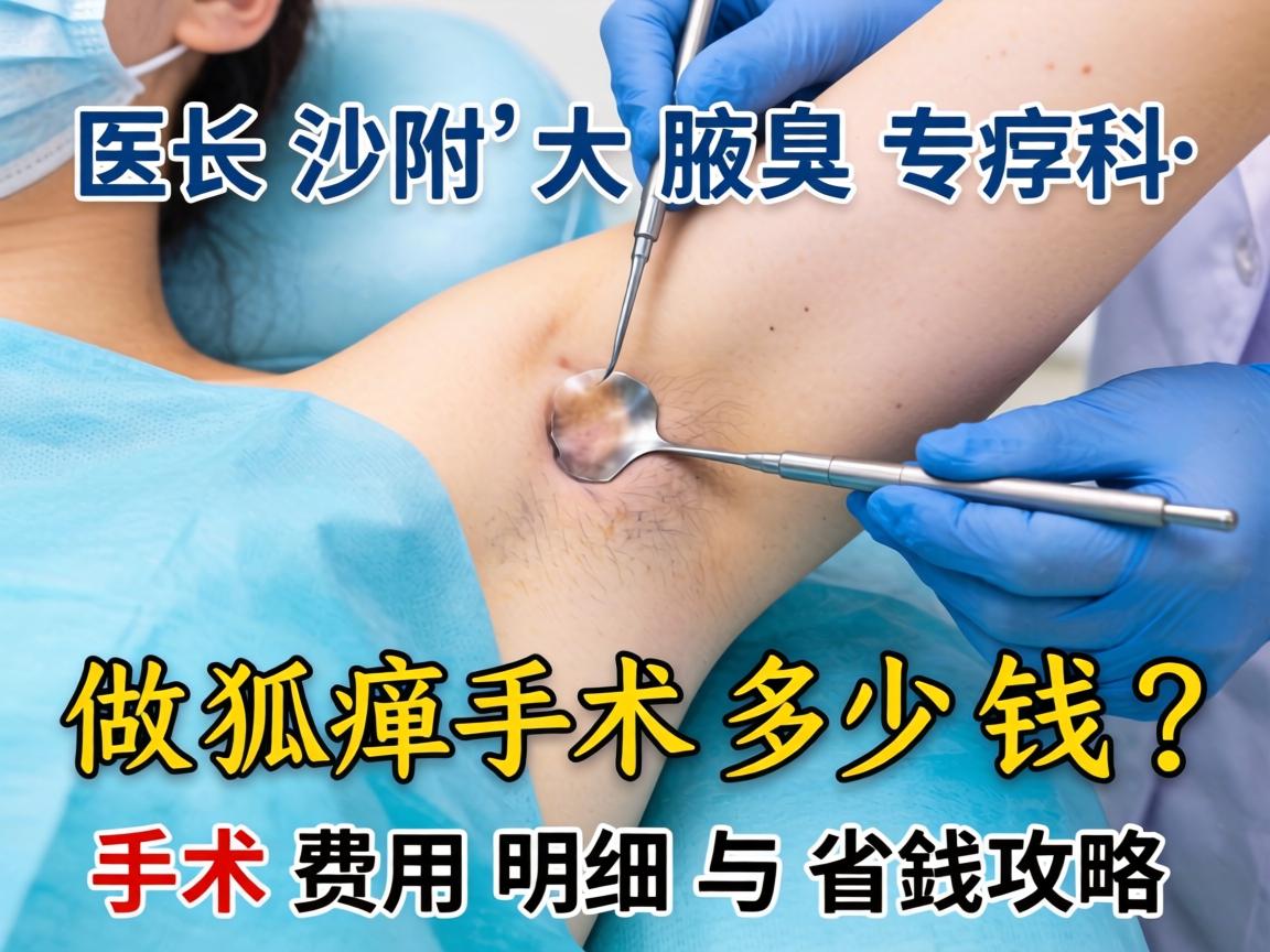 长沙附大腋臭专科，做狐臭手术多少钱？手术费用明细与省钱攻略