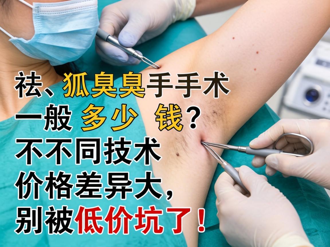 祛狐臭手术一般多少钱？不同技术价格差异大，别被低价坑了！