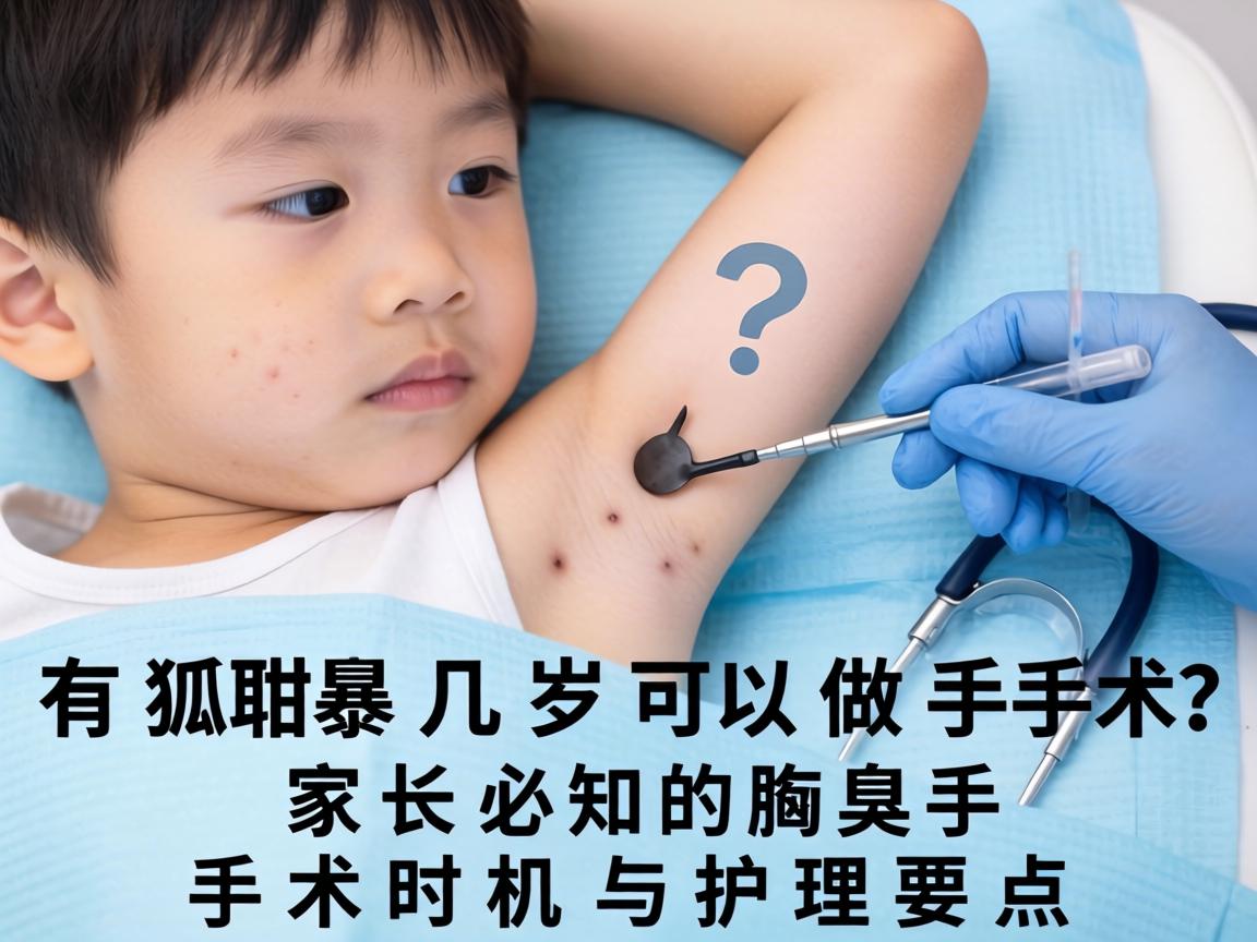 儿童有狐臭几岁可以做手术？家长必知的腋臭手术时机与护理要点