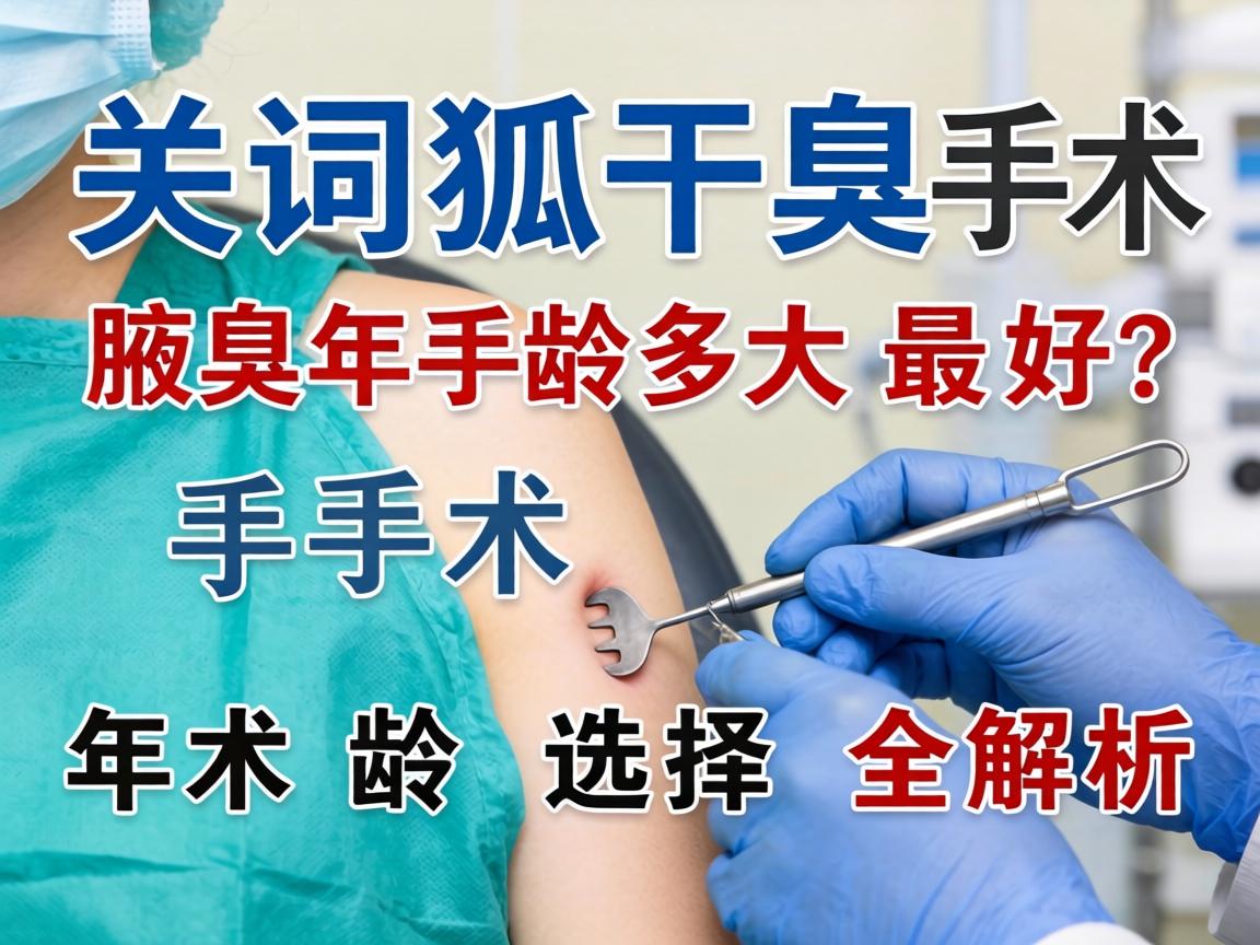 狐臭手术年龄多大最好？腋臭手术年龄选择全解析