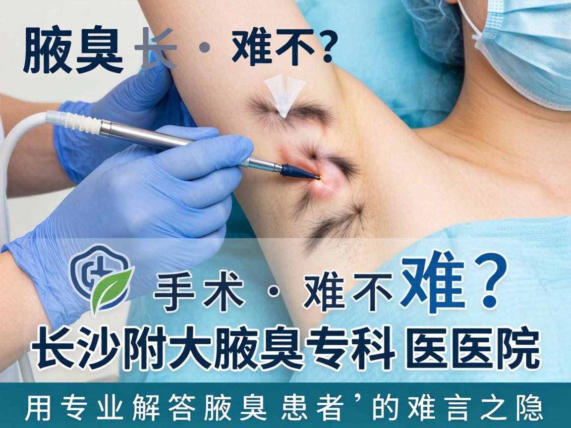 腋臭手术难不难？长沙附大腋臭专科医院，用专业解答腋臭患者的难言之隐
