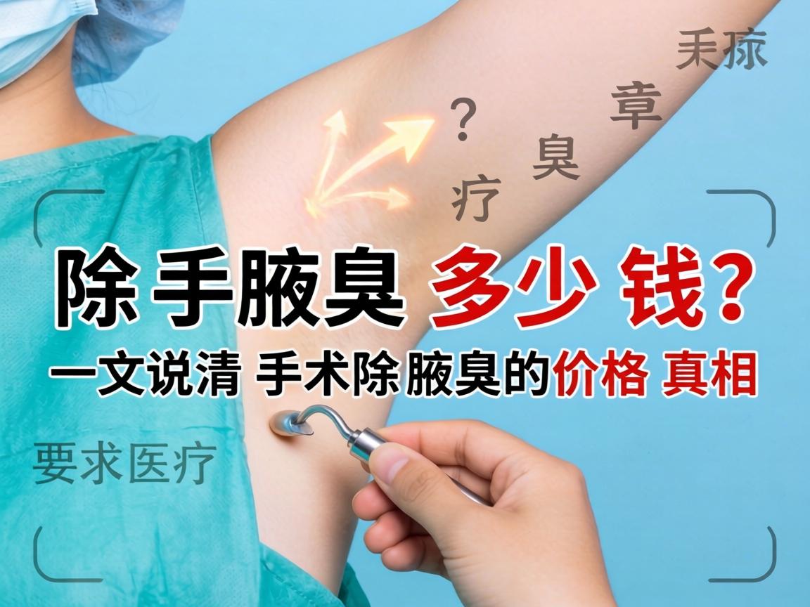 手术除腋臭多少钱？一文说清手术除腋臭的价格真相