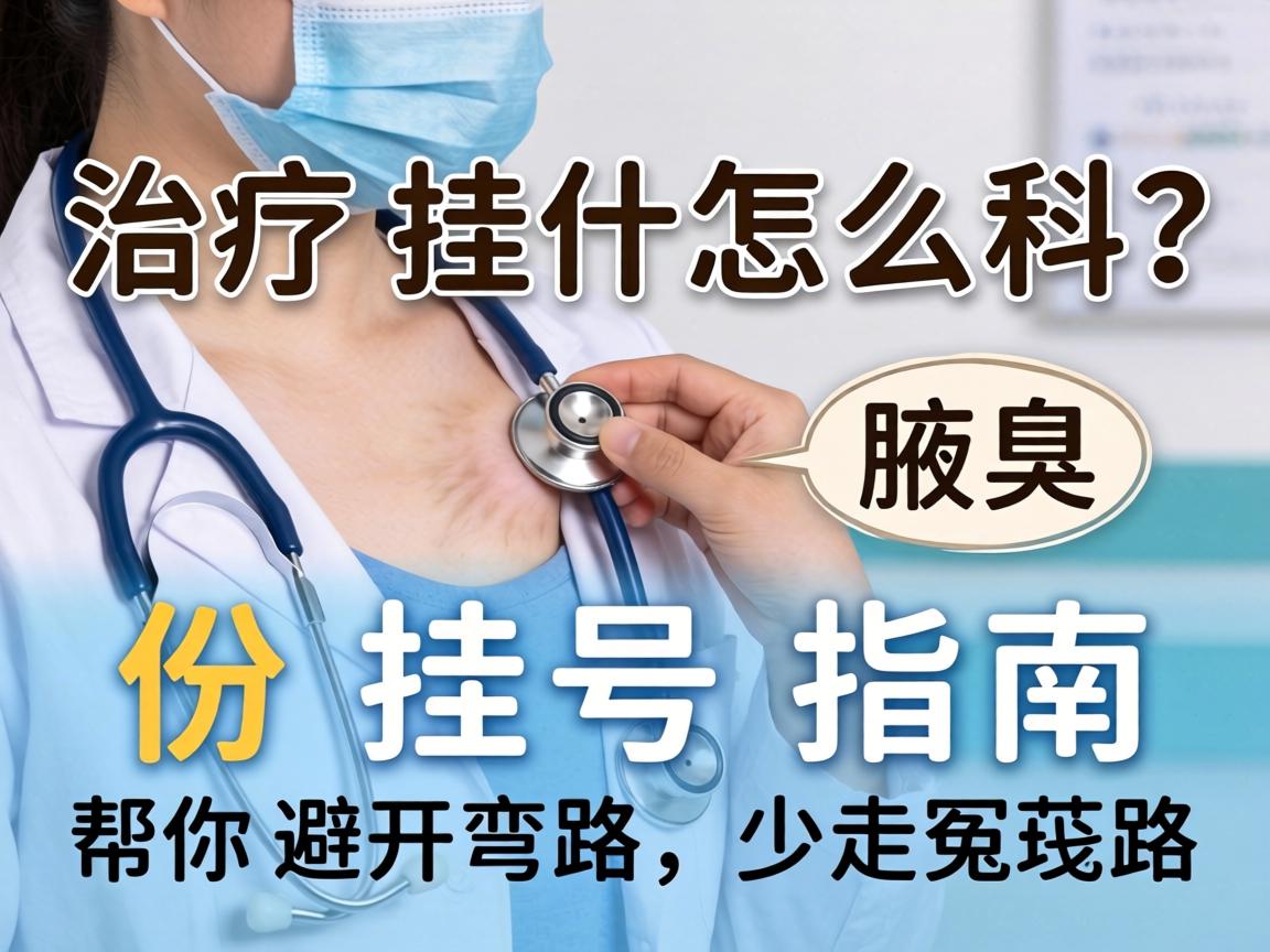 腋臭治疗挂什么科？这份挂号指南帮你避开弯路，少走冤枉路