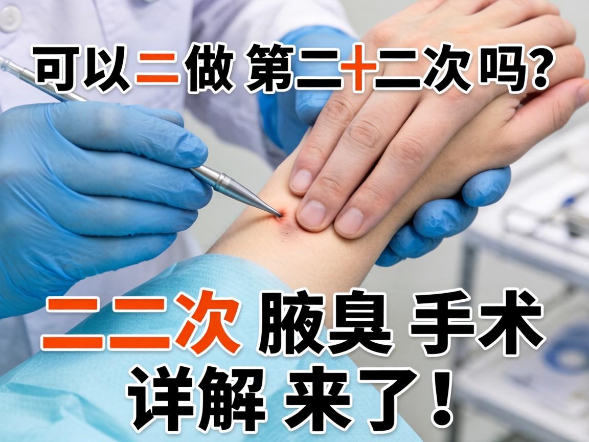 腋臭手术可以做第二次吗？二次腋臭手术详解来了！