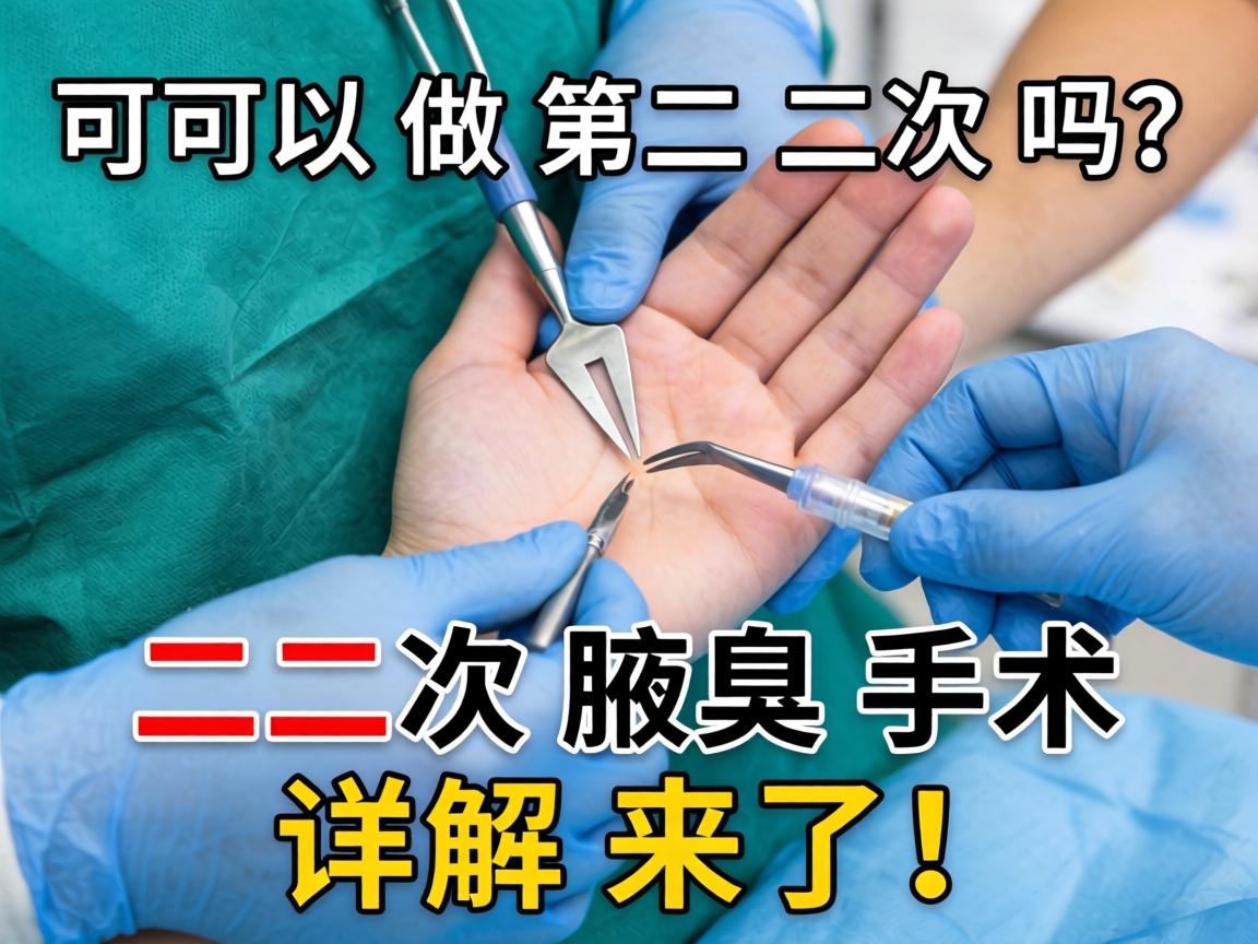 腋臭手术可以做第二次吗？二次腋臭手术详解来了！
