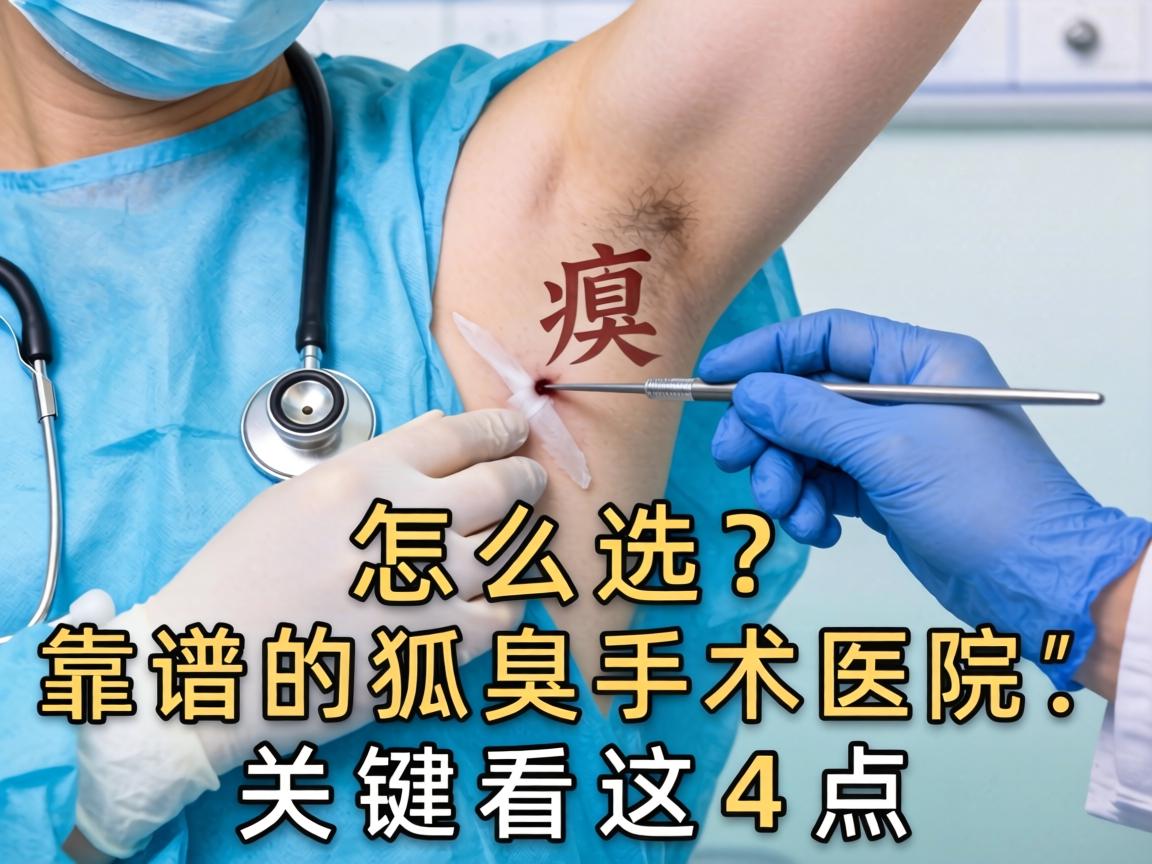 狐臭手术医院怎么选？靠谱的狐臭手术医院，关键看这4点