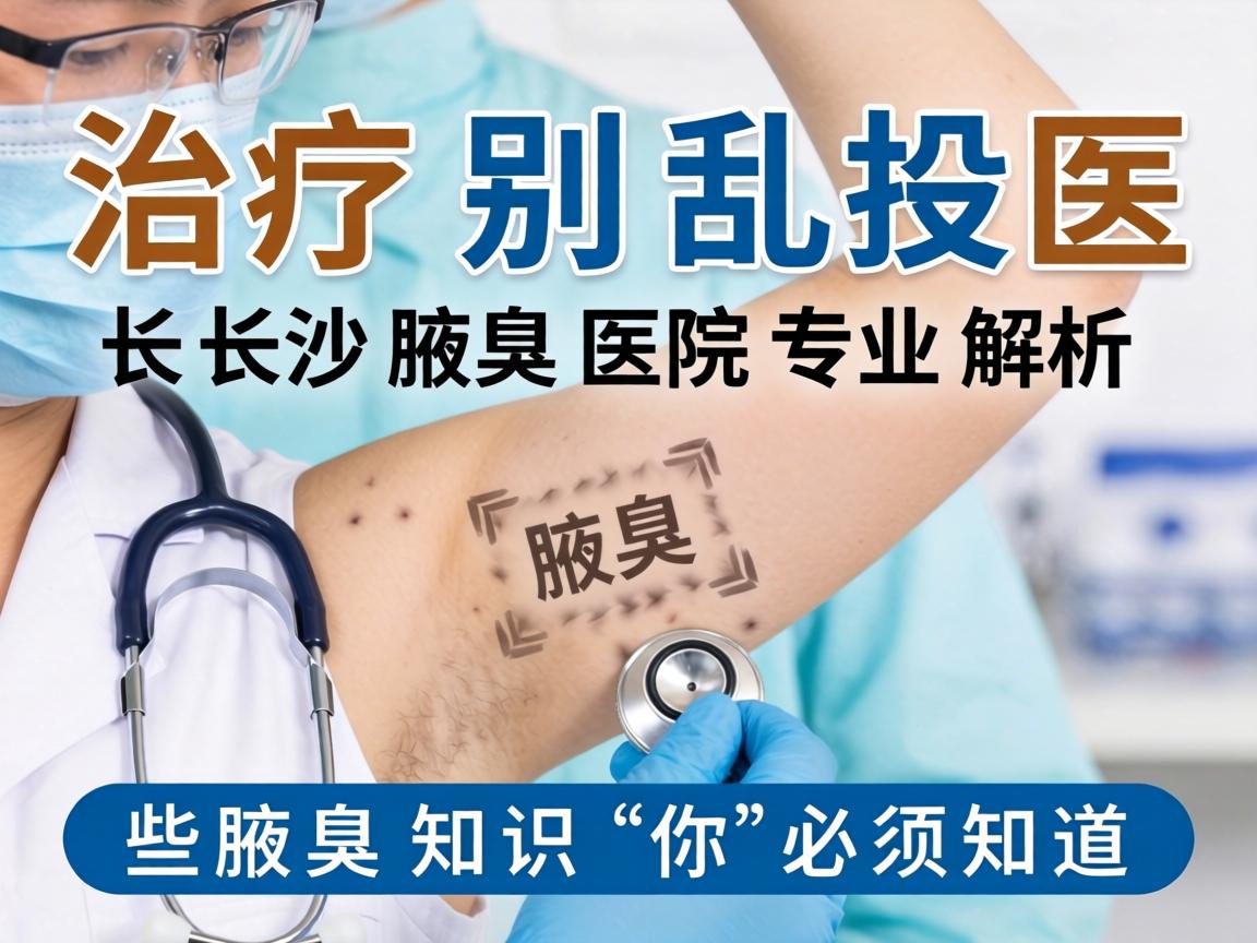 腋臭治疗别乱投医，长沙腋臭医院专业解析，这些腋臭知识你必须知道