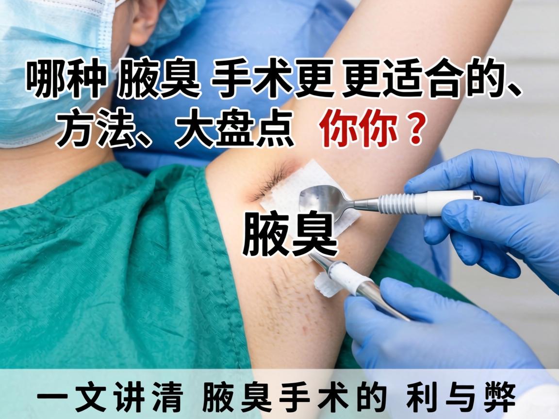 腋臭手术方法大盘点，哪种腋臭手术更适合你？一文讲清腋臭手术的利与弊
