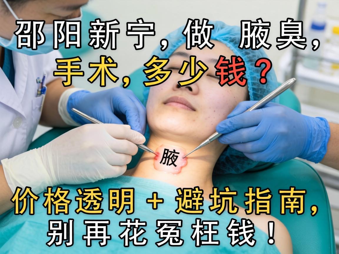 邵阳新宁做腋臭手术多少钱？价格透明+避坑指南，别再花冤枉钱！