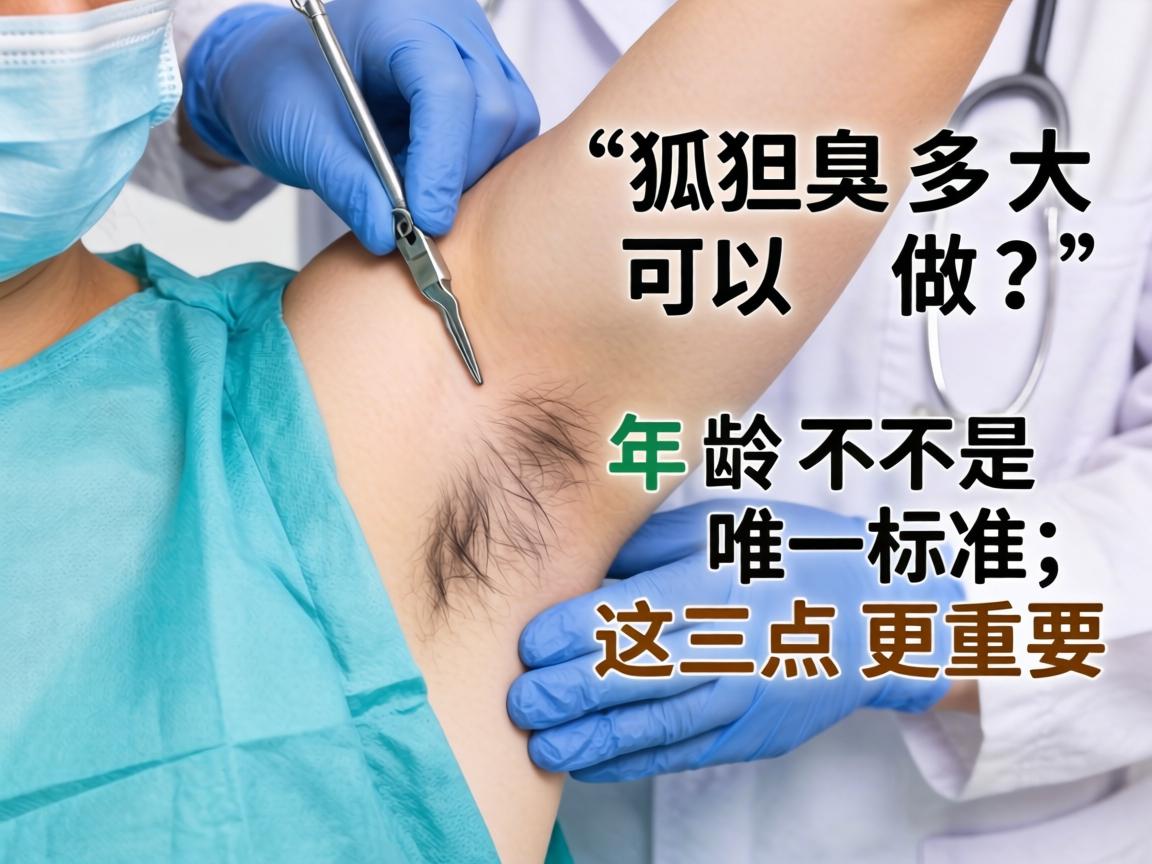 狐臭手术多大可以做?年龄不是唯一标准,这三点更重要 狐臭手术多大可以做?年龄不是唯一标准,这三点更重要