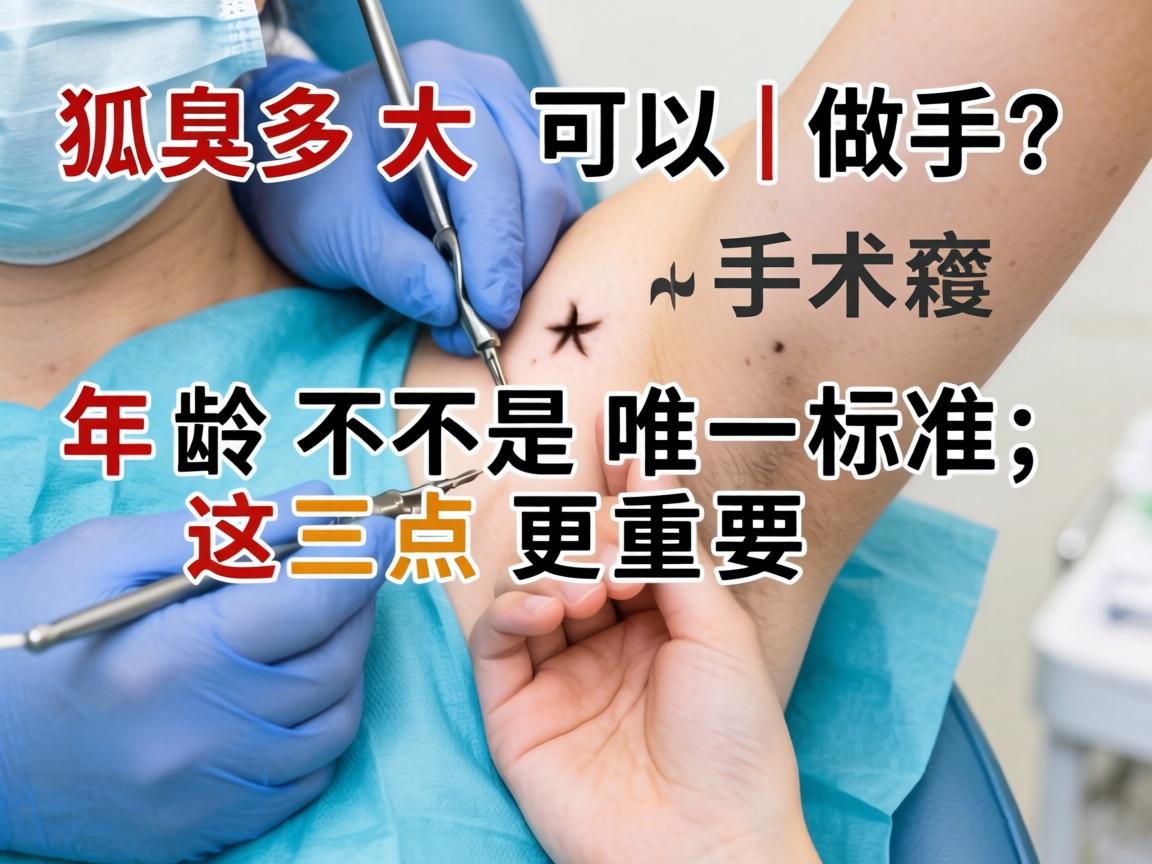 狐臭手术多大可以做?年龄不是唯一标准,这三点更重要 狐臭手术多大可以做?年龄不是唯一标准,这三点更重要