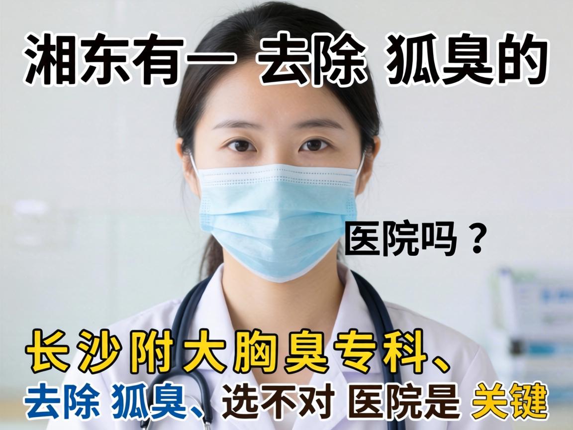 湘东有去除狐臭的医院吗？长沙附大腋臭专科，去除狐臭，选对医院是关键