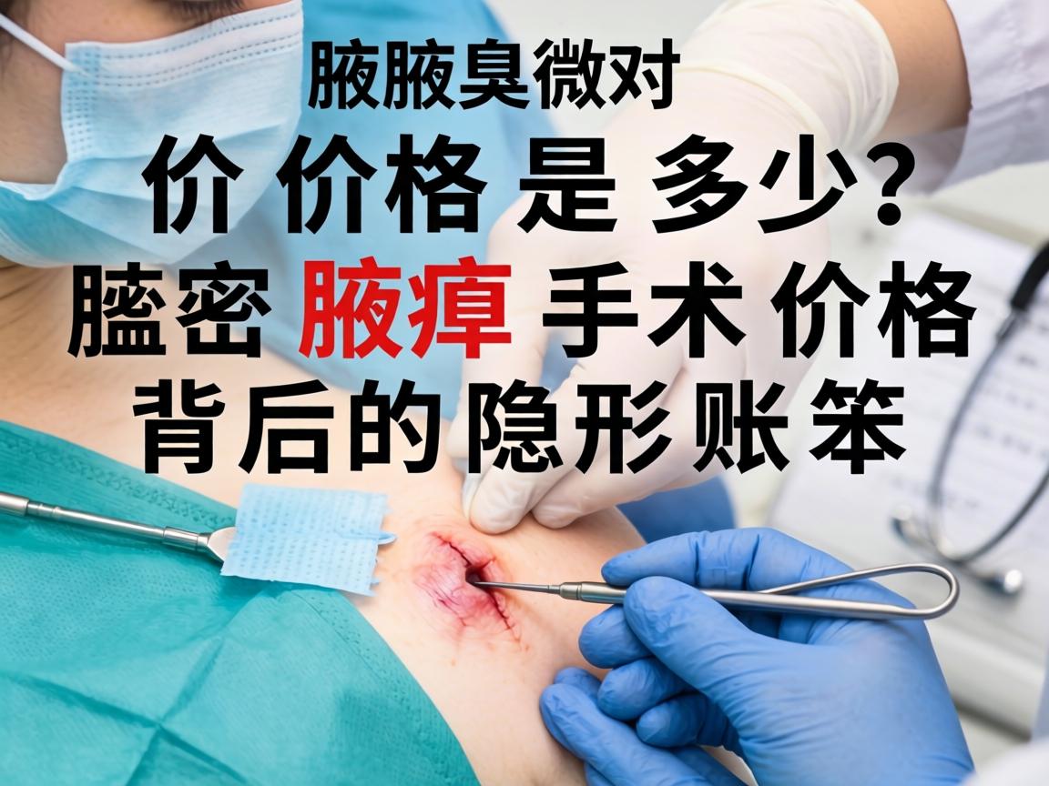 腋臭微创手术价格是多少？解密腋臭手术价格背后的隐形账本