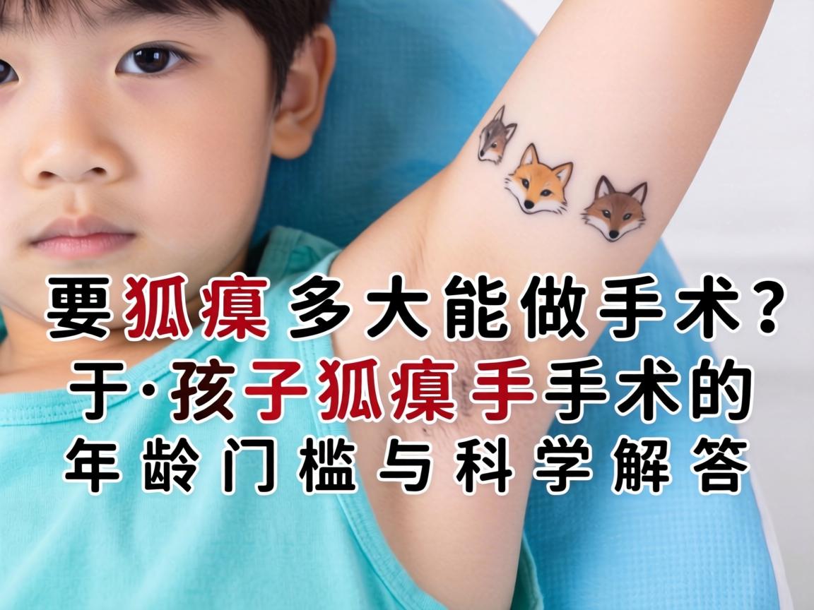 孩子狐臭多大能做手术？孩子狐臭手术的年龄门槛与科学解答