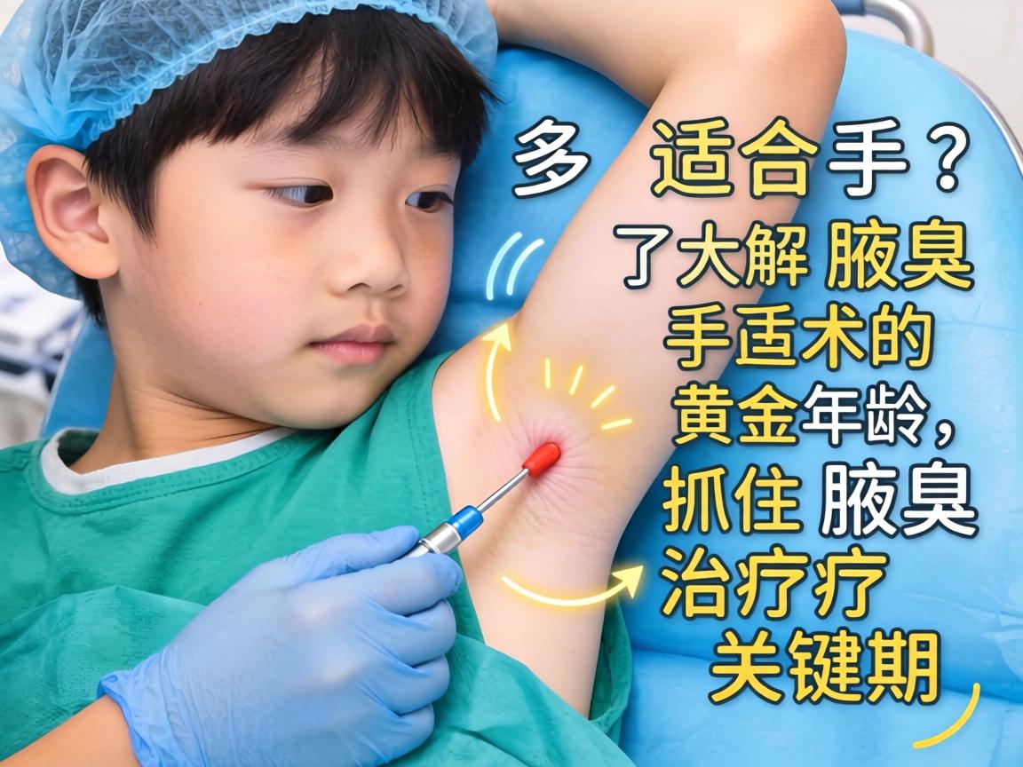 男孩腋臭多大适合手术？了解腋臭手术的黄金年龄，抓住腋臭治疗的关键期