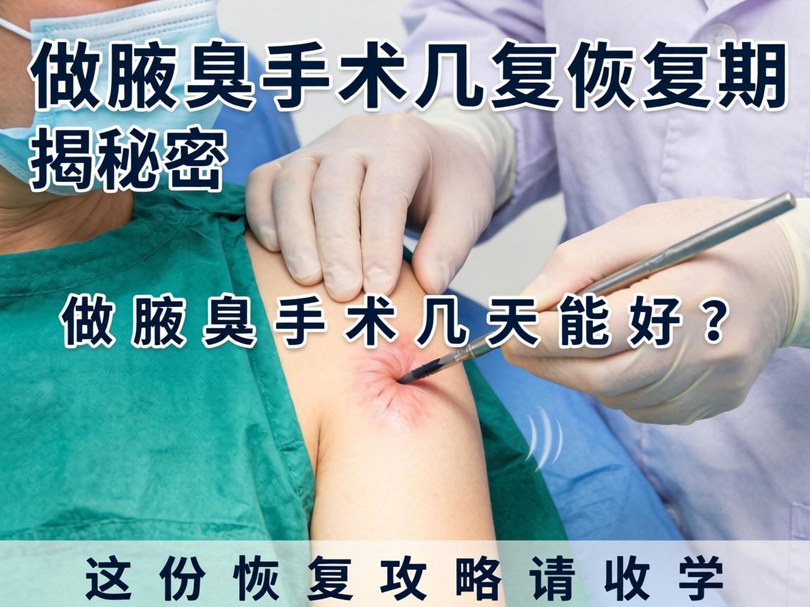 腋臭手术恢复期揭秘,做腋臭手术几天能好?这份恢复攻略请收好 腋臭手术恢复期揭秘,做腋臭手术几天能好?这份恢复攻略请收好