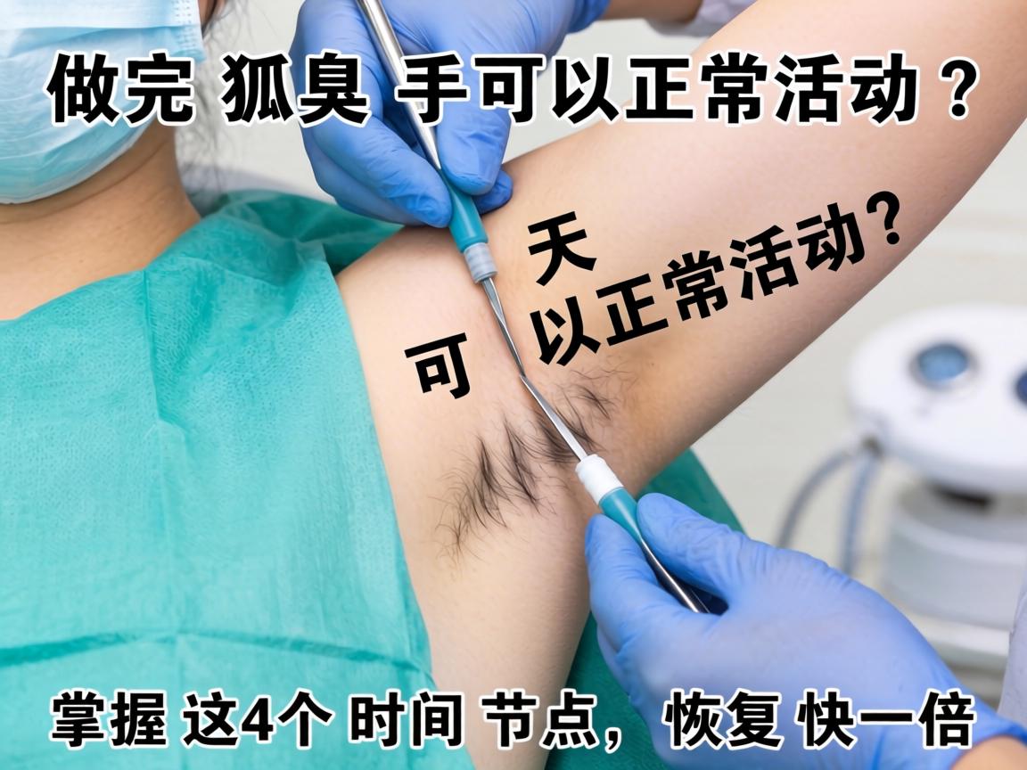 做完狐臭手术几天可以正常活动？掌握这4个时间节点，恢复快一倍