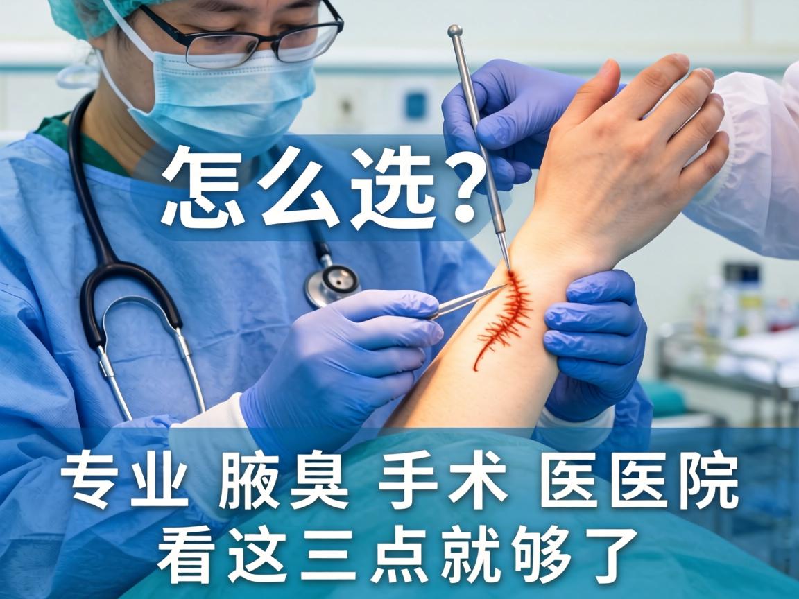 腋臭手术医院怎么选？专业腋臭手术医院看这三点就够了