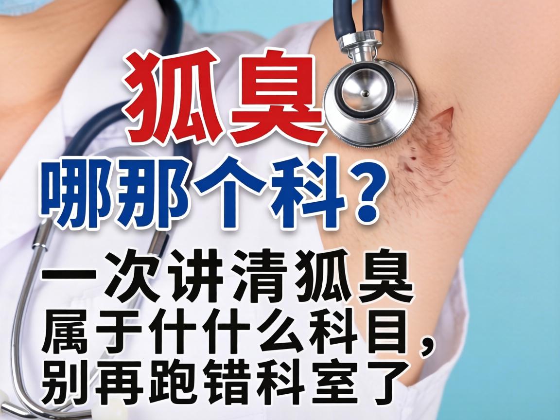 狐臭该挂哪个科？一次讲清狐臭属于什么科目，别再跑错科室了
