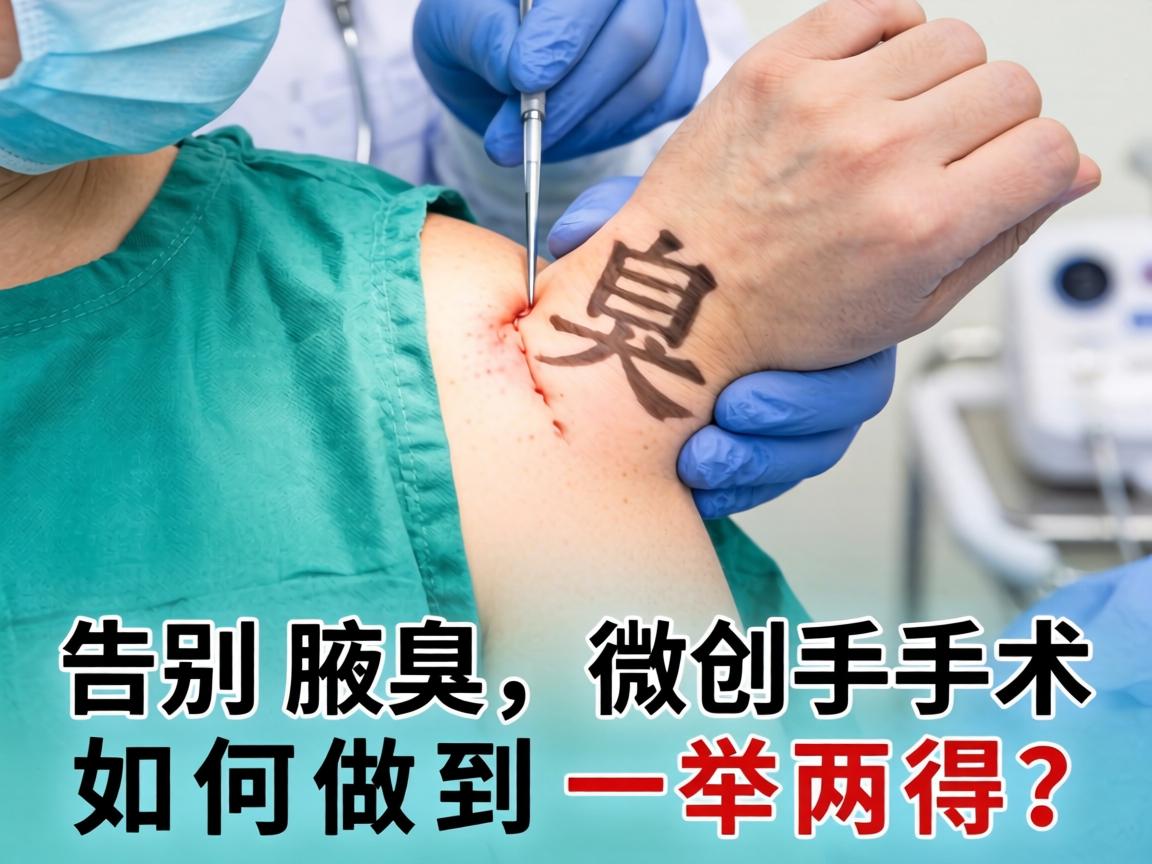 腋臭手术微创手术，告别腋臭，微创手术如何做到一举两得？