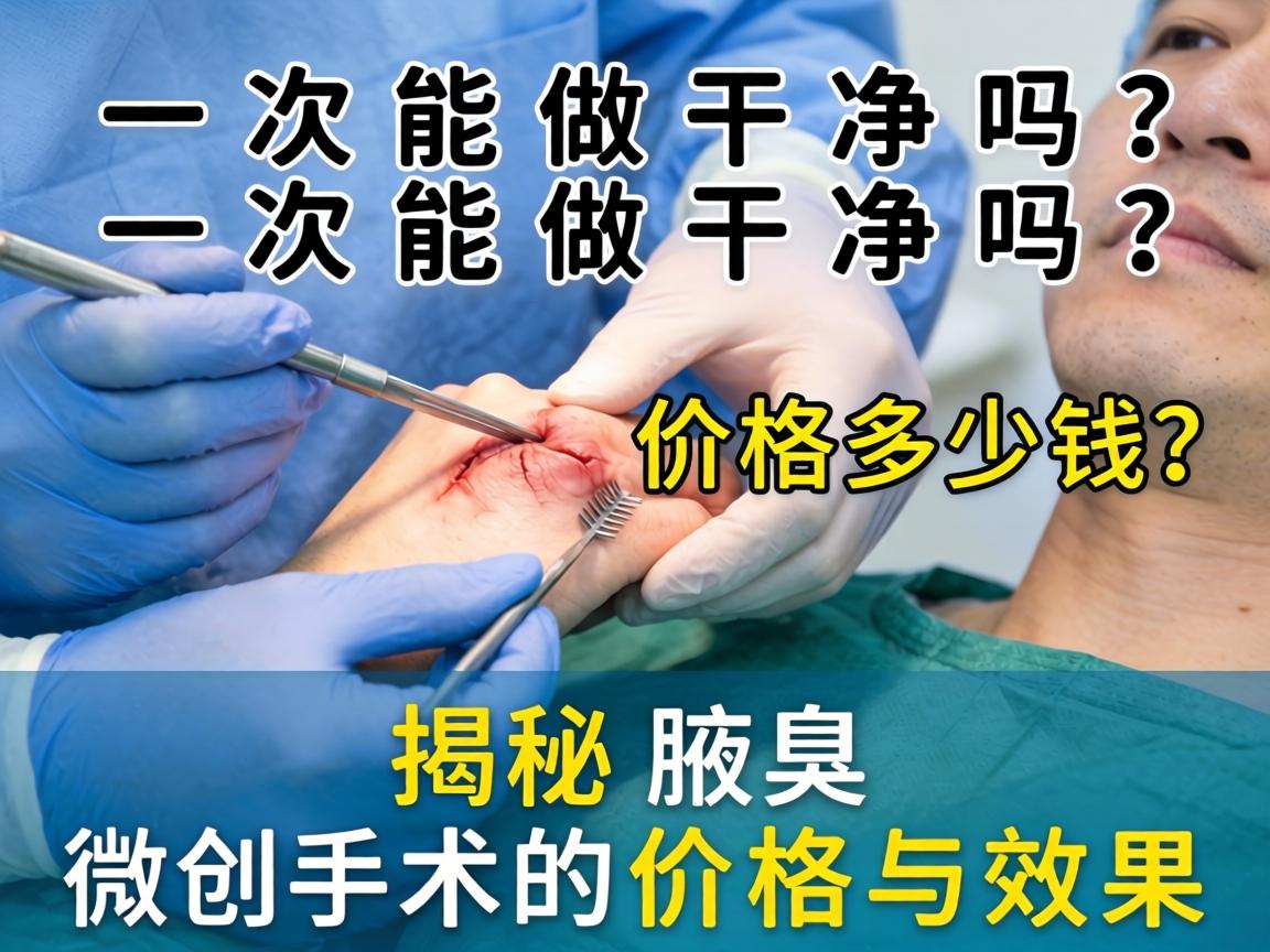 腋臭微创手术一次能做干净吗？价格多少钱？揭秘腋臭微创手术的价格与效果