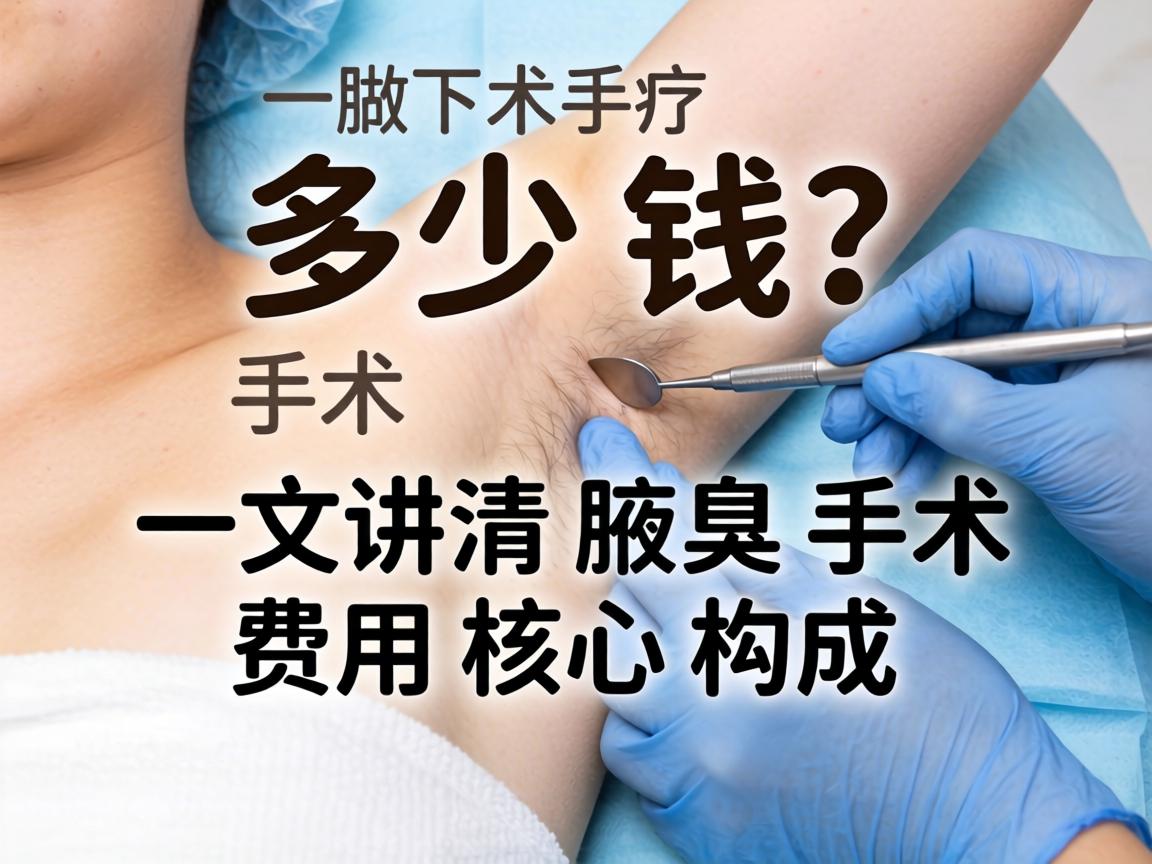 做腋下手术多少钱？一文讲清腋臭手术费用核心构成