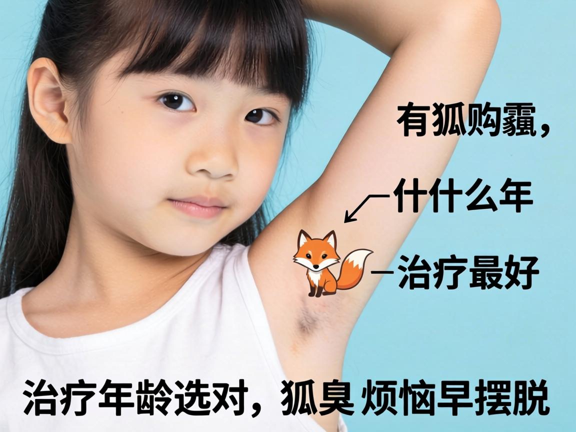 女孩有狐臭，什么年龄治疗最好？治疗年龄选对，狐臭烦恼早摆脱